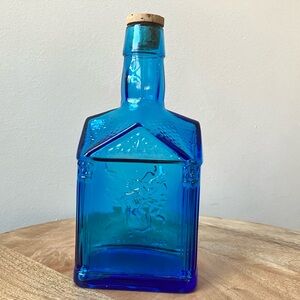 Paul Revere 1775 Blue Wheaton Glass Bottle
